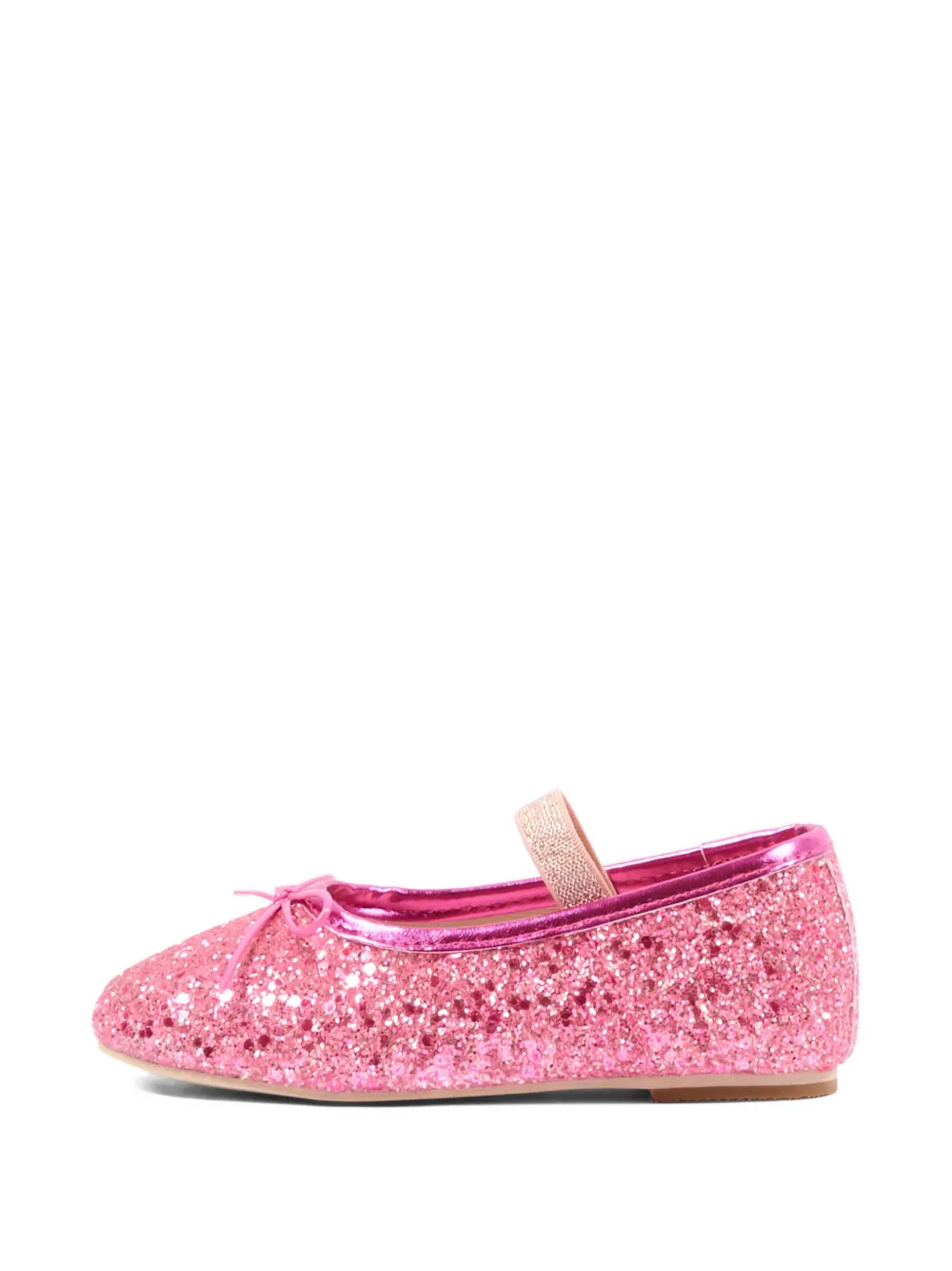 Colors Of California Ballerina's met glitters en strik Roze