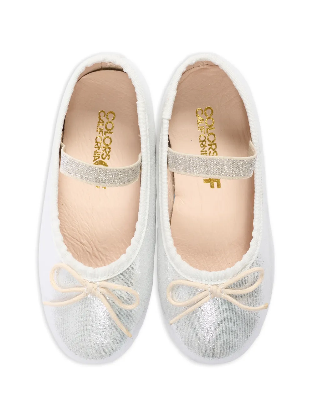 Colors Of California Ballerina's met strikbandje Zilver