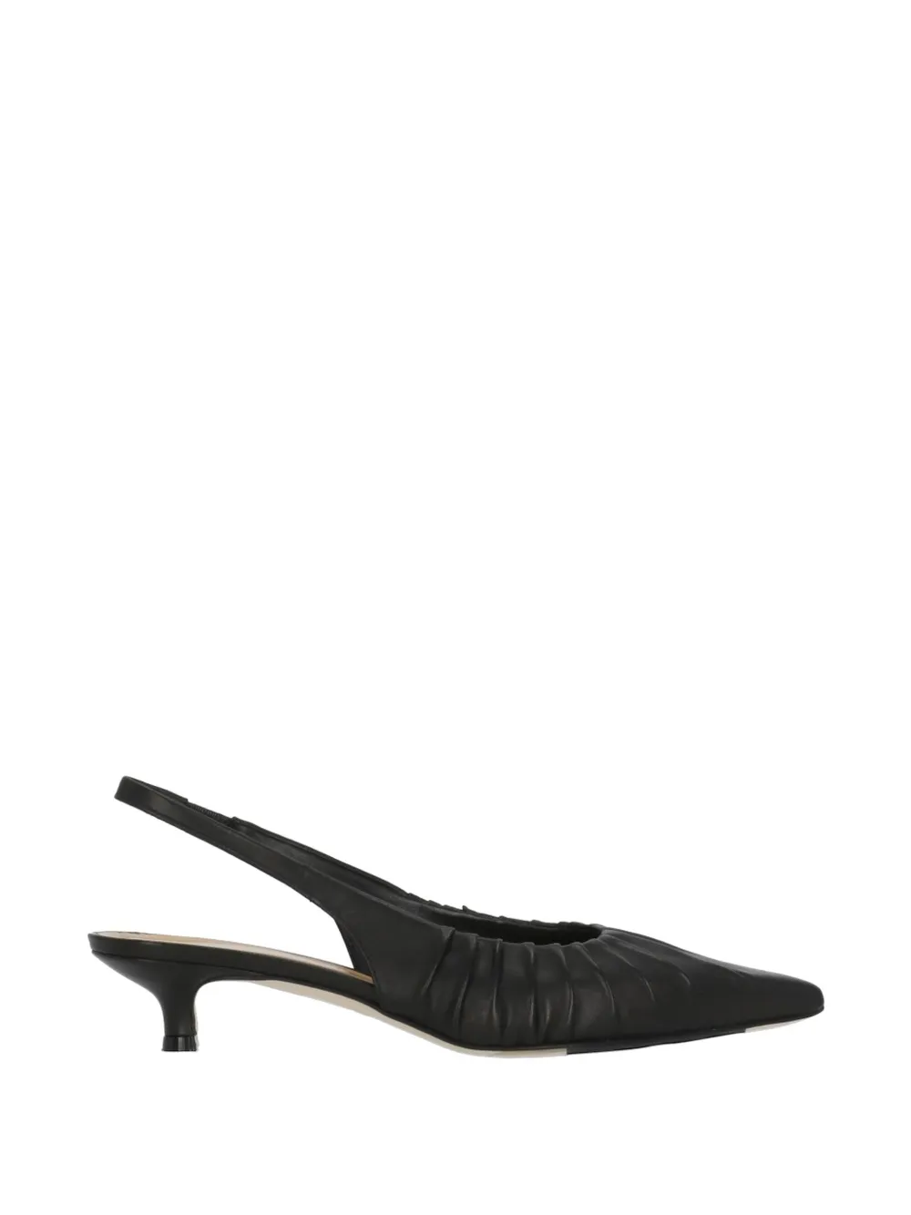 Julie Dee ruched slingback pumps Zwart