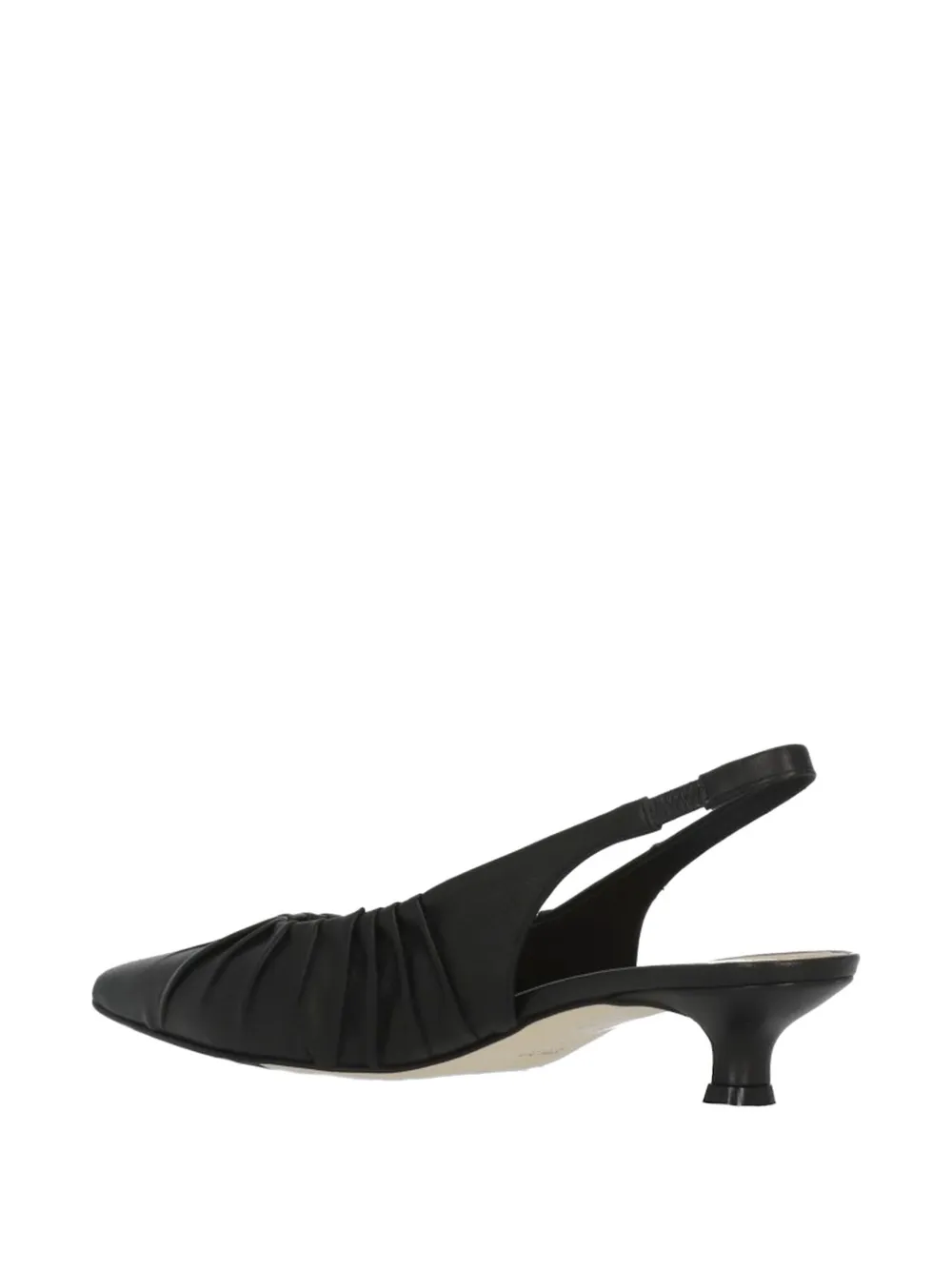 Julie Dee ruched slingback pumps Zwart
