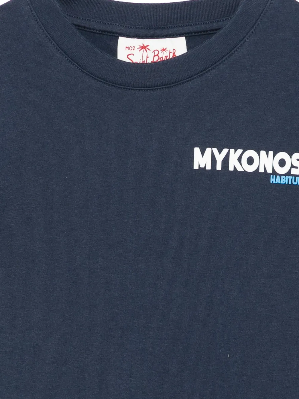 MC2 Saint Barth Kids Portland T-shirt met ronde hals en korte mouwen Blauw