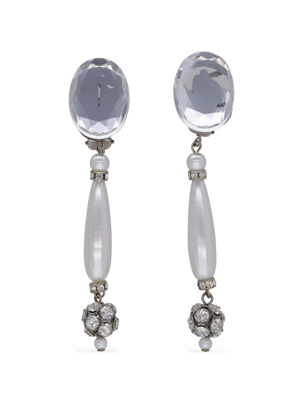 BOZART Clip-on drop earrings - Silber