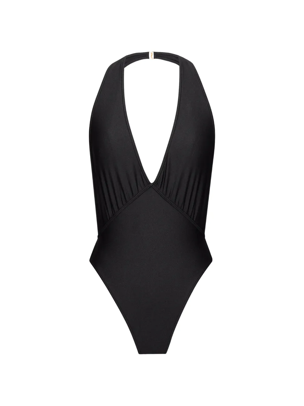 Saint Laurent halterneck open-back swimsuit - Schwarz