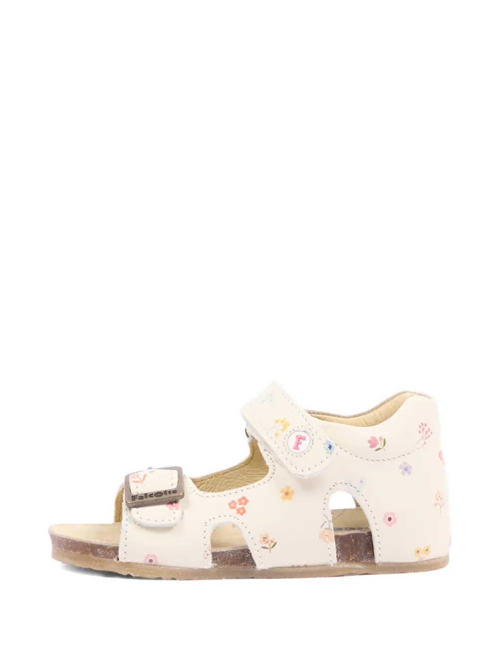Falcotto floral buckle sandals Beige