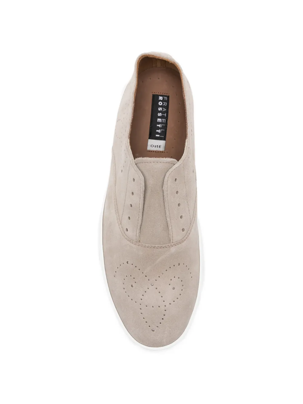 Fratelli Rossetti perforated suede loafers Beige