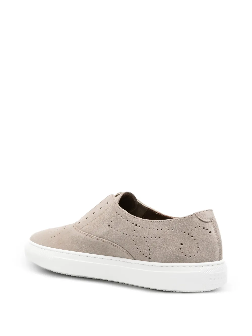 Fratelli Rossetti perforated suede loafers Beige