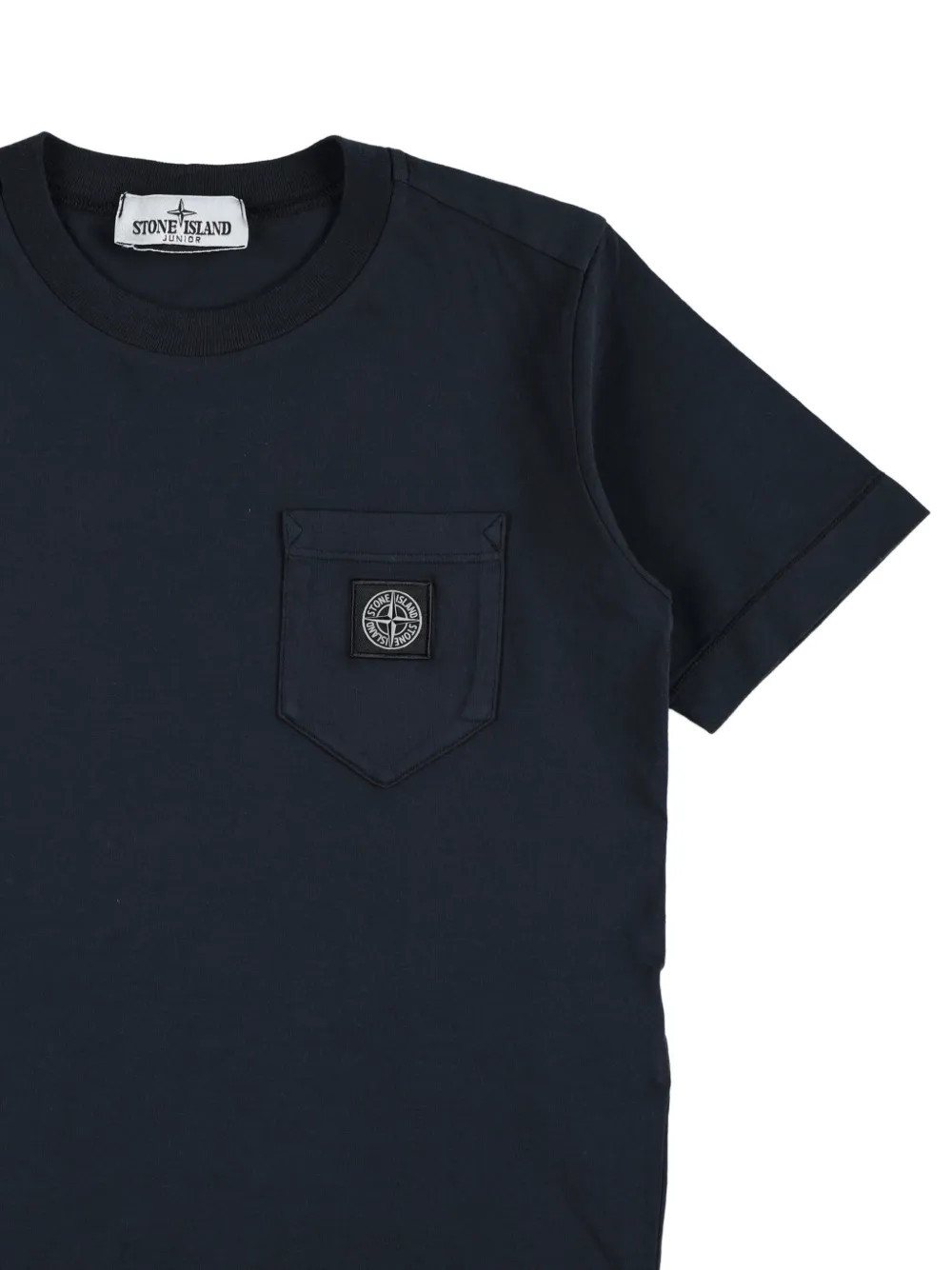 Stone Island Junior T-shirt met opgestikte zak Blauw