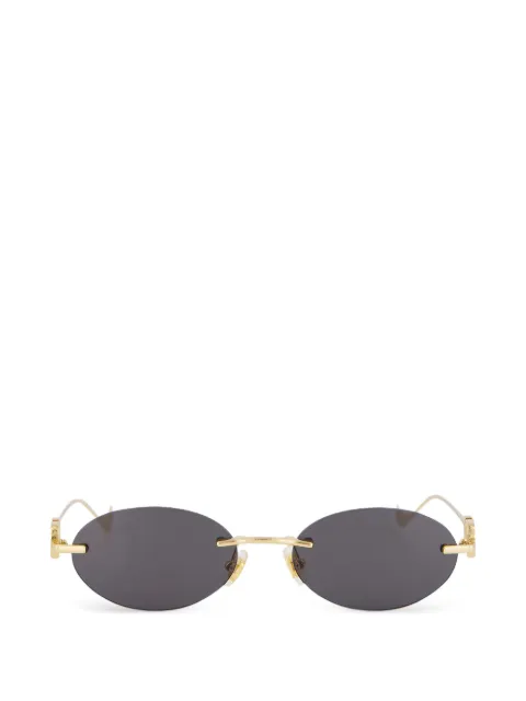 VALENTINO GARAVANI EYEWEAR V-logo oval-frame sunglasses