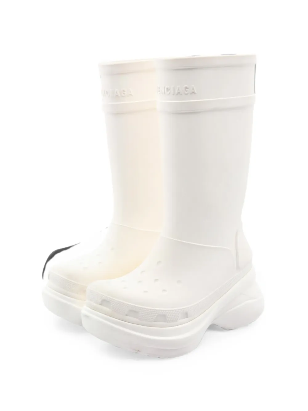 Balenciaga Pre-Owned 2000s x Crocs knee-length rain boots - Bianco
