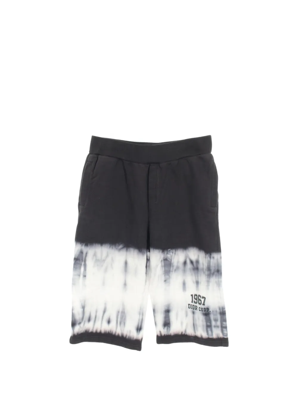 Christian Dior Pre-Owned 2020s tie-dye embroidered-detail track pants - Black