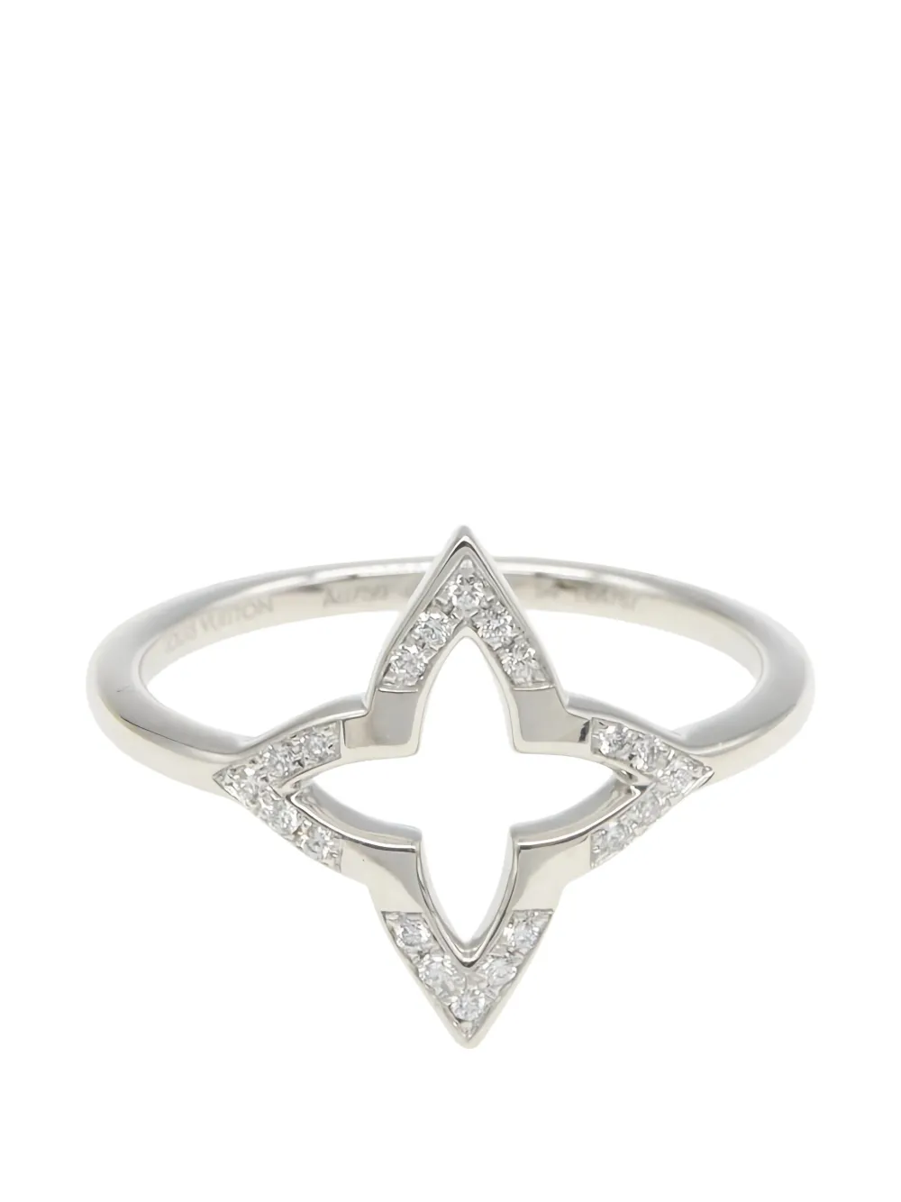 Louis Vuitton Pre-Owned 2010s Blossom diamond ring - Argento