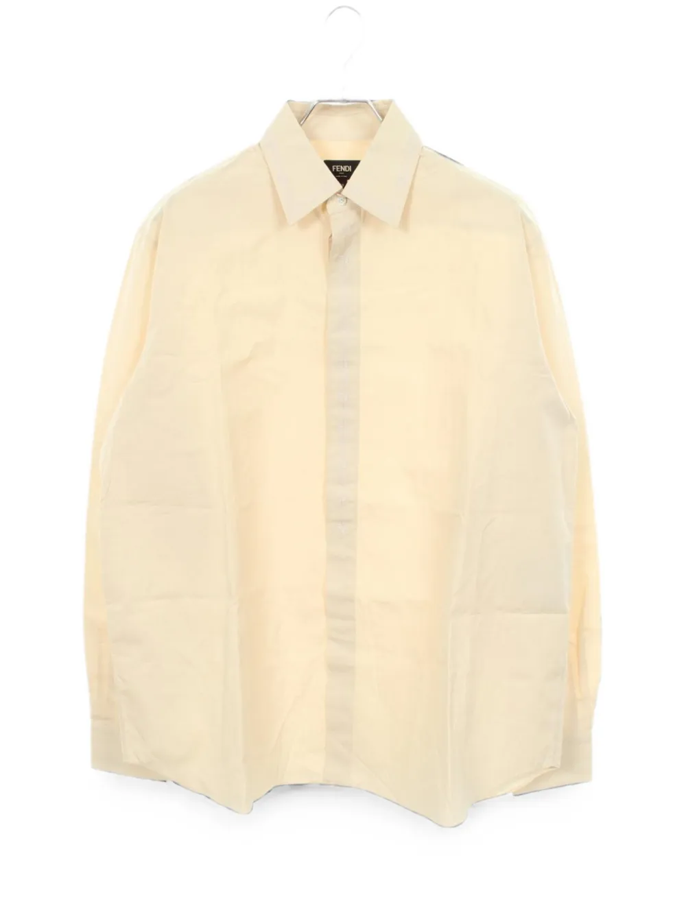 Fendi Pre-Owned 2000s embroidered-detailing long-sleeved shirt - Nude