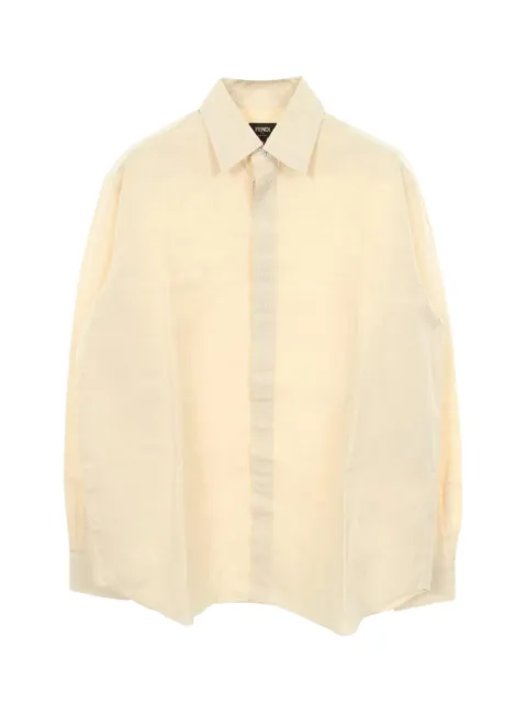 Fendi Pre-Owned 2000s embroidered-detailing long-sleeved shirt