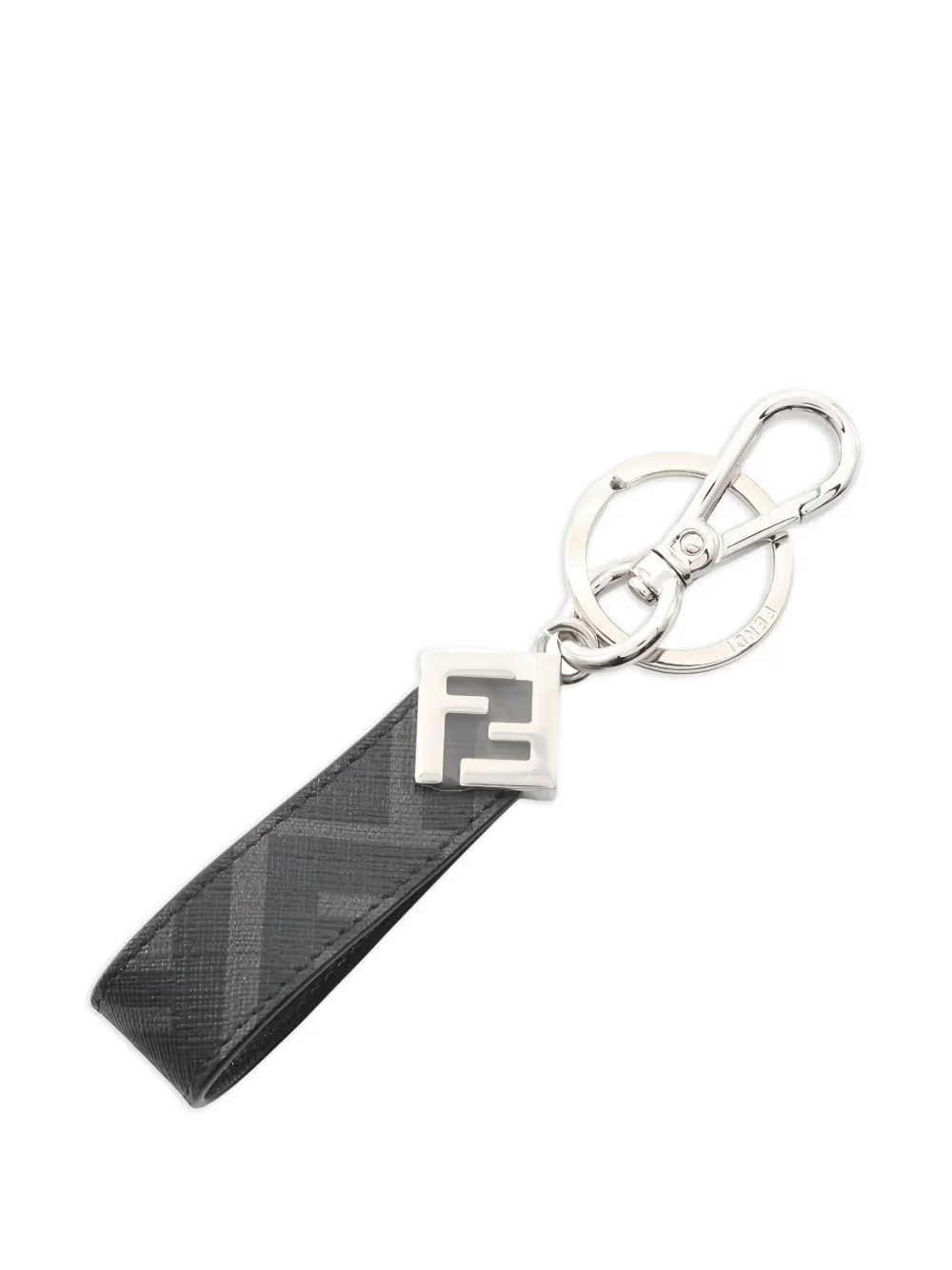 Fendi Pre-Owned FF Zucca square keyring - Nero