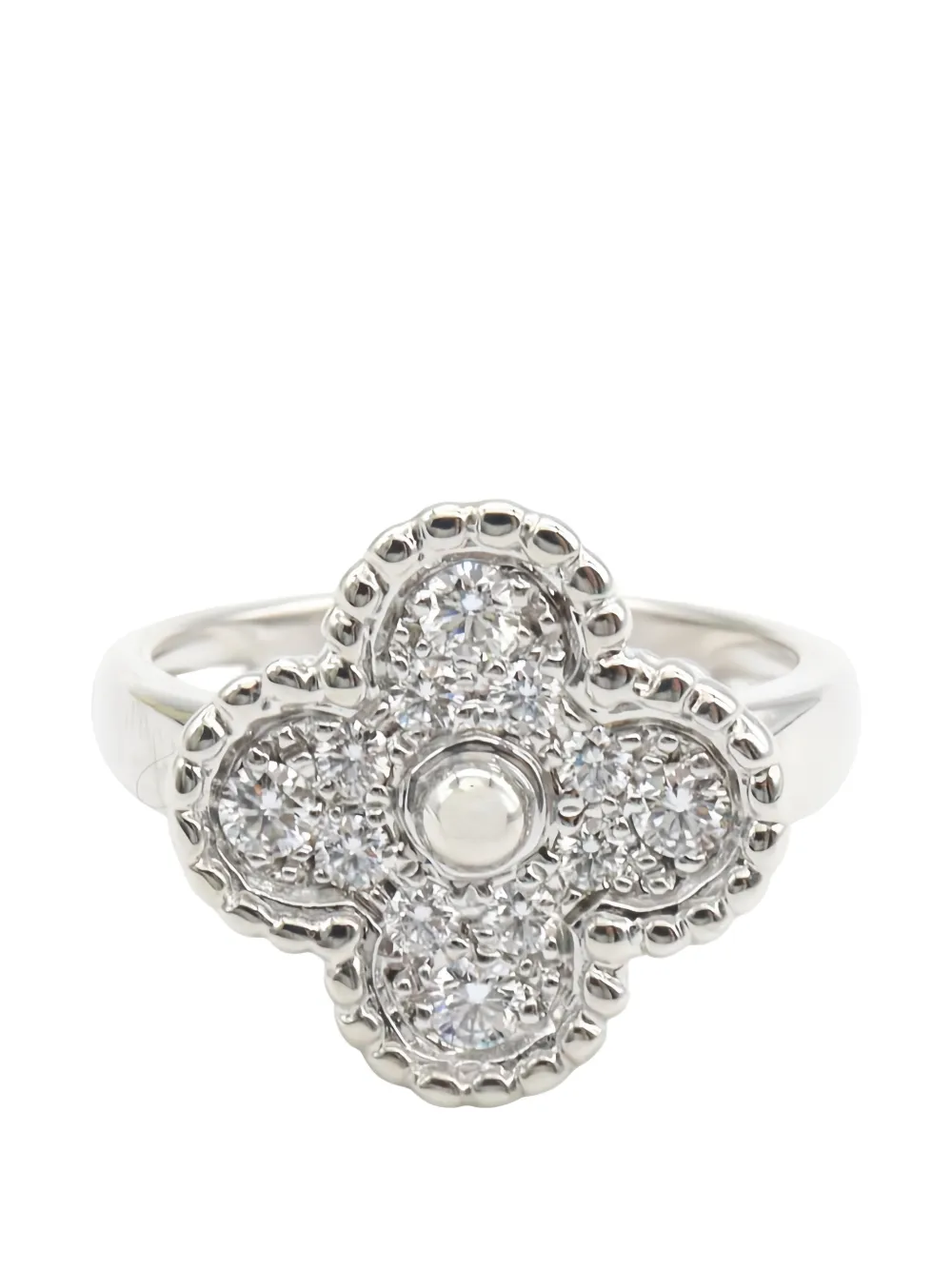Van Cleef & Arpels Pre-Owned 2010s Alhambra diamond ring – Silver
