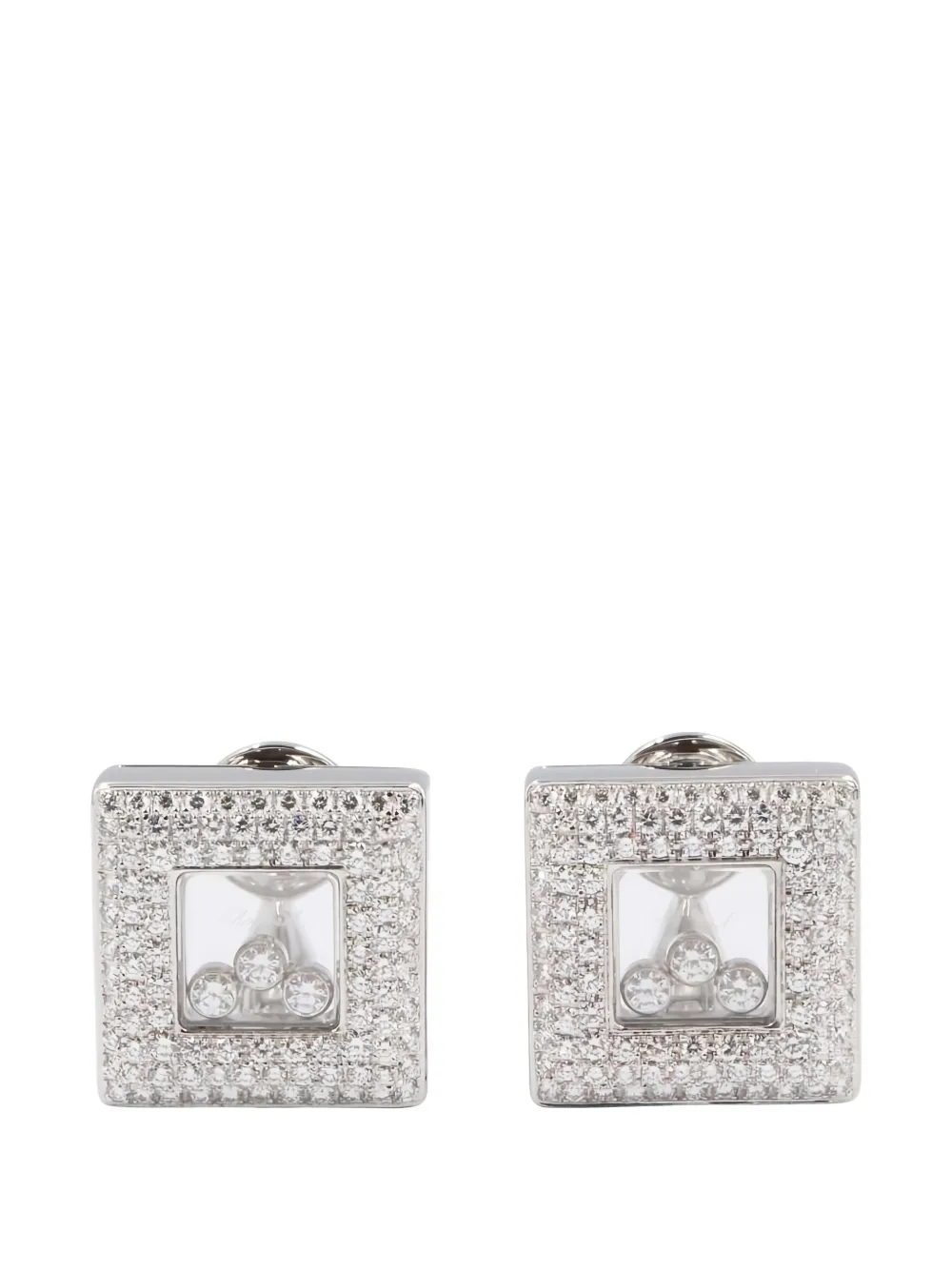 Chopard Pre-Owned Happy Diamonds earrings – Silver