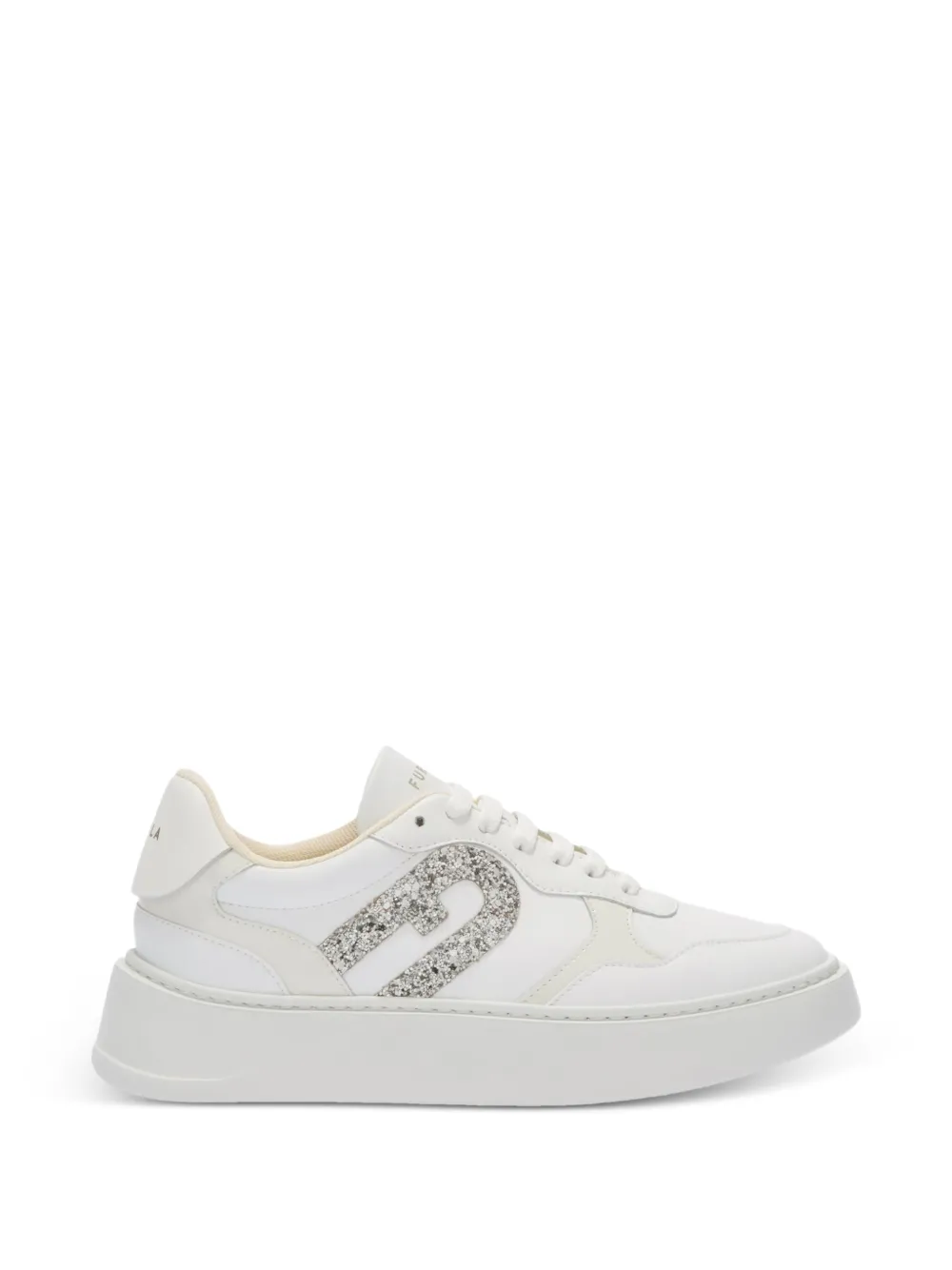 Furla logo-glitter sneakers Wit