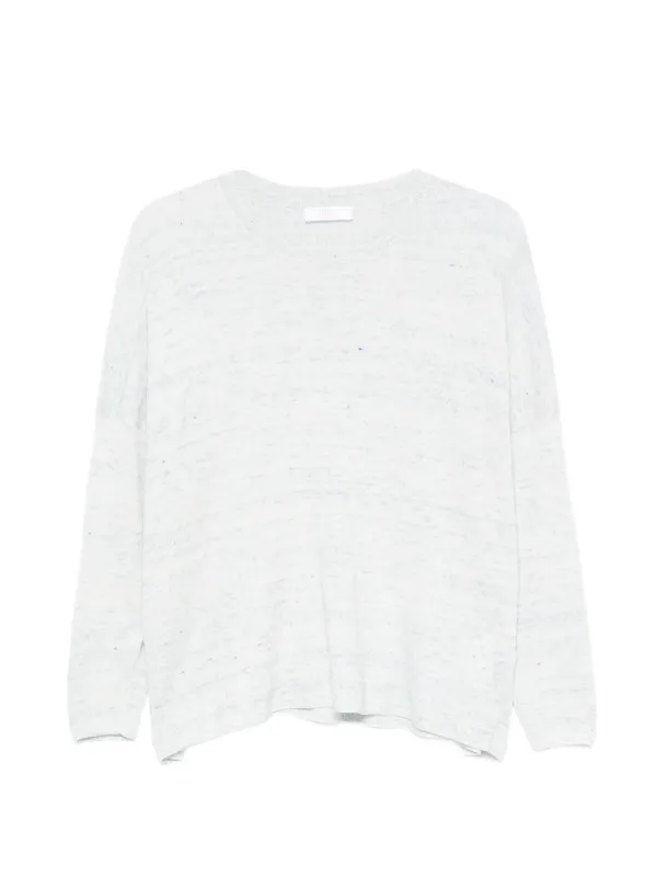 Fedeli Marl-effect Crew-neck Sweater in Blue