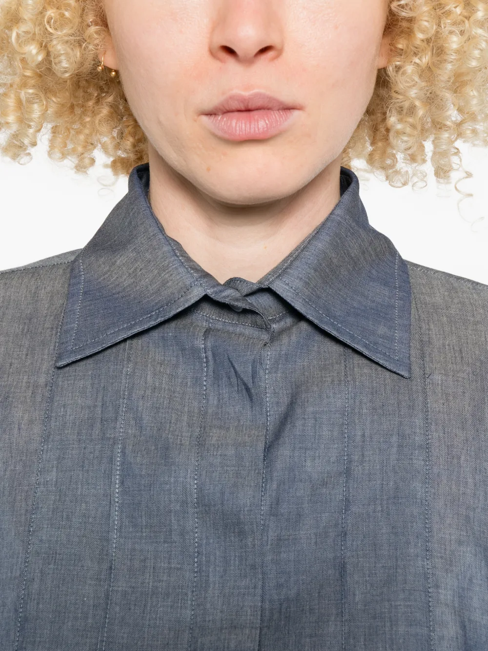 Fedeli Serra katoenen overhemd Blauw