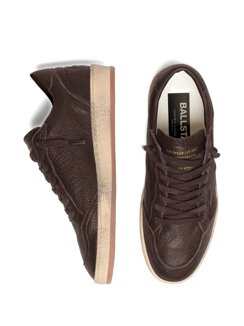 Golden Goose Ballstar leren sneakers met sterdetail Bruin