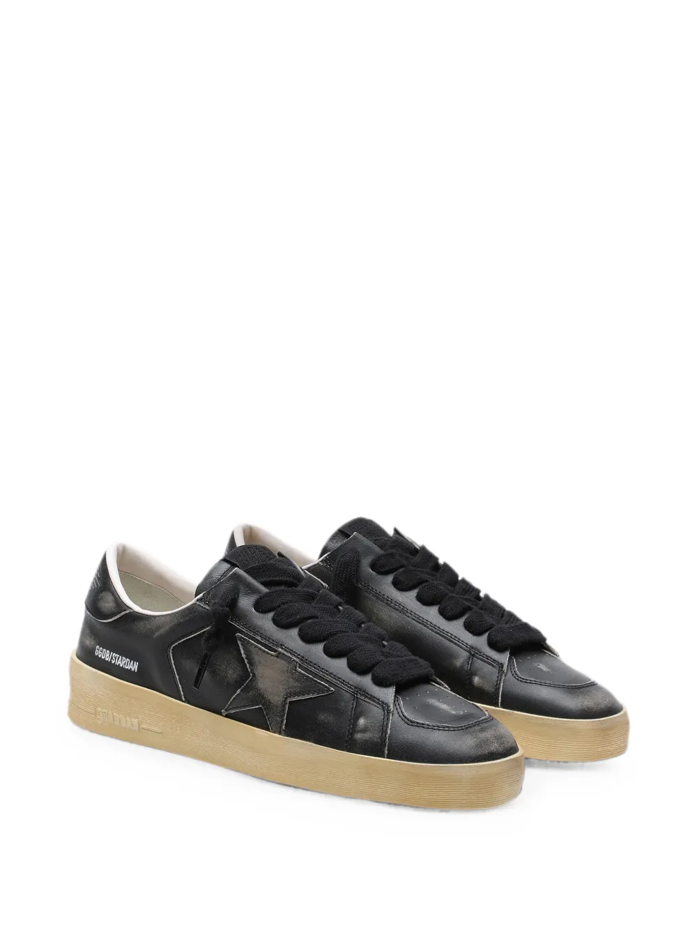Golden Goose Stardan leren sneakers met ster Zwart