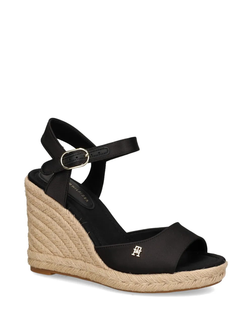 Tommy Hilfiger Sandalen met sleehak Zwart