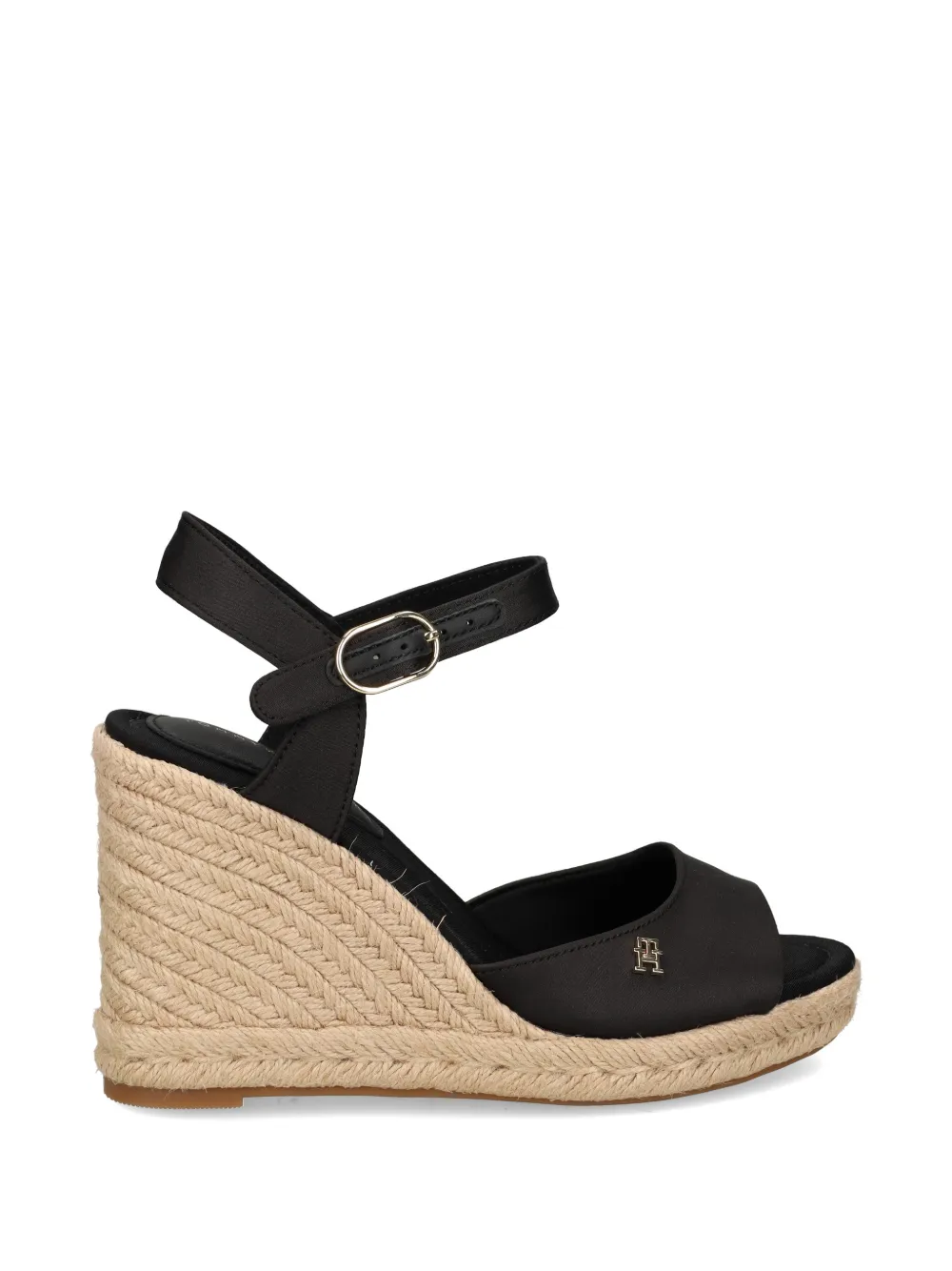 Tommy Hilfiger Sandalen met sleehak Zwart