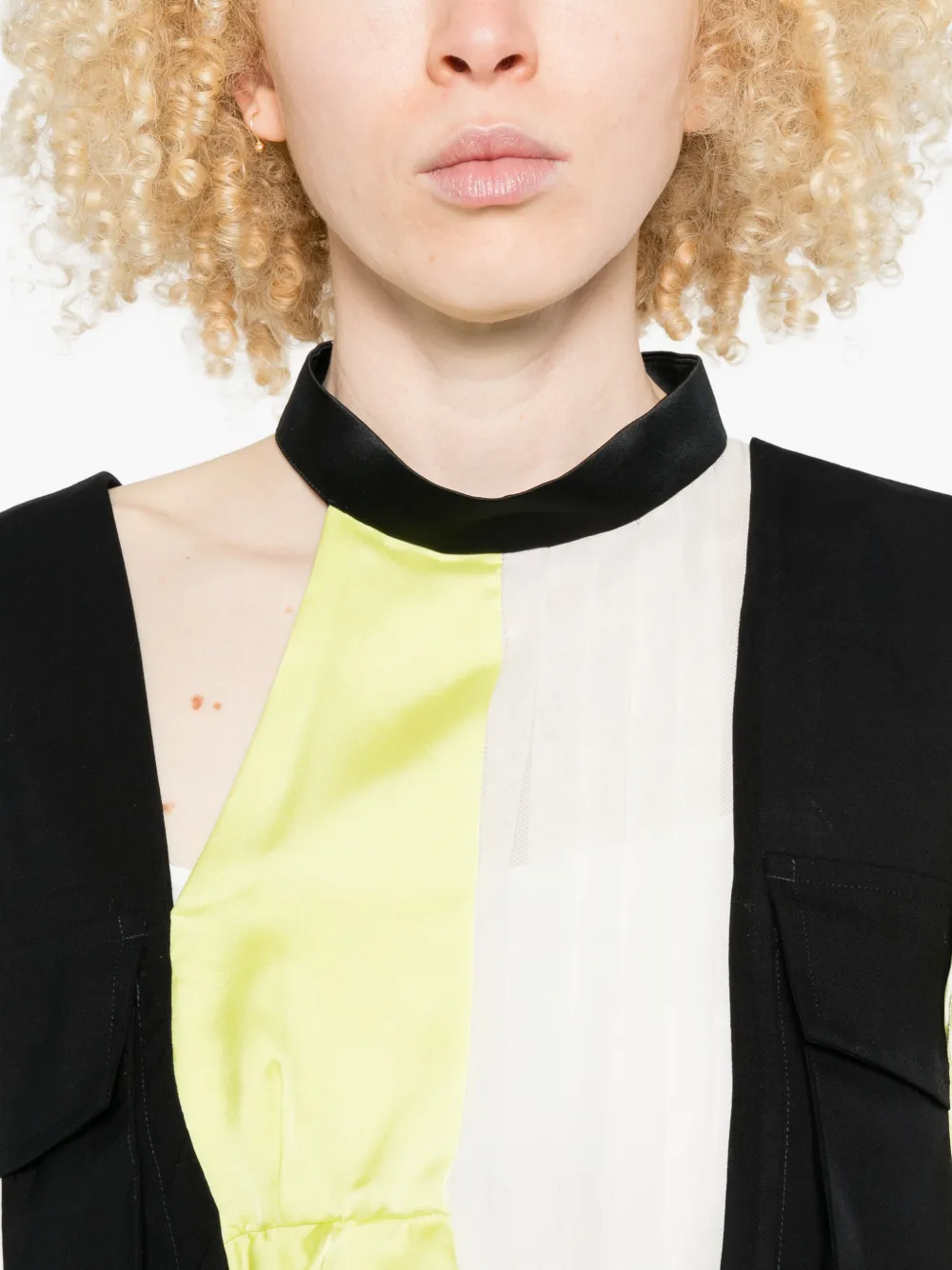 sacai Shirt met ruches Blauw