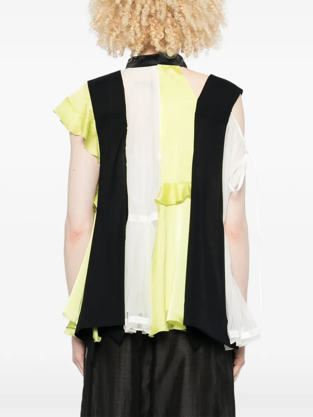 sacai Shirt met ruches Blauw