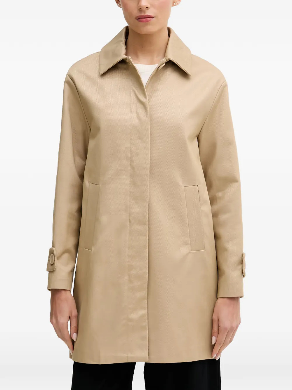 Benetton button-fastening straight coat