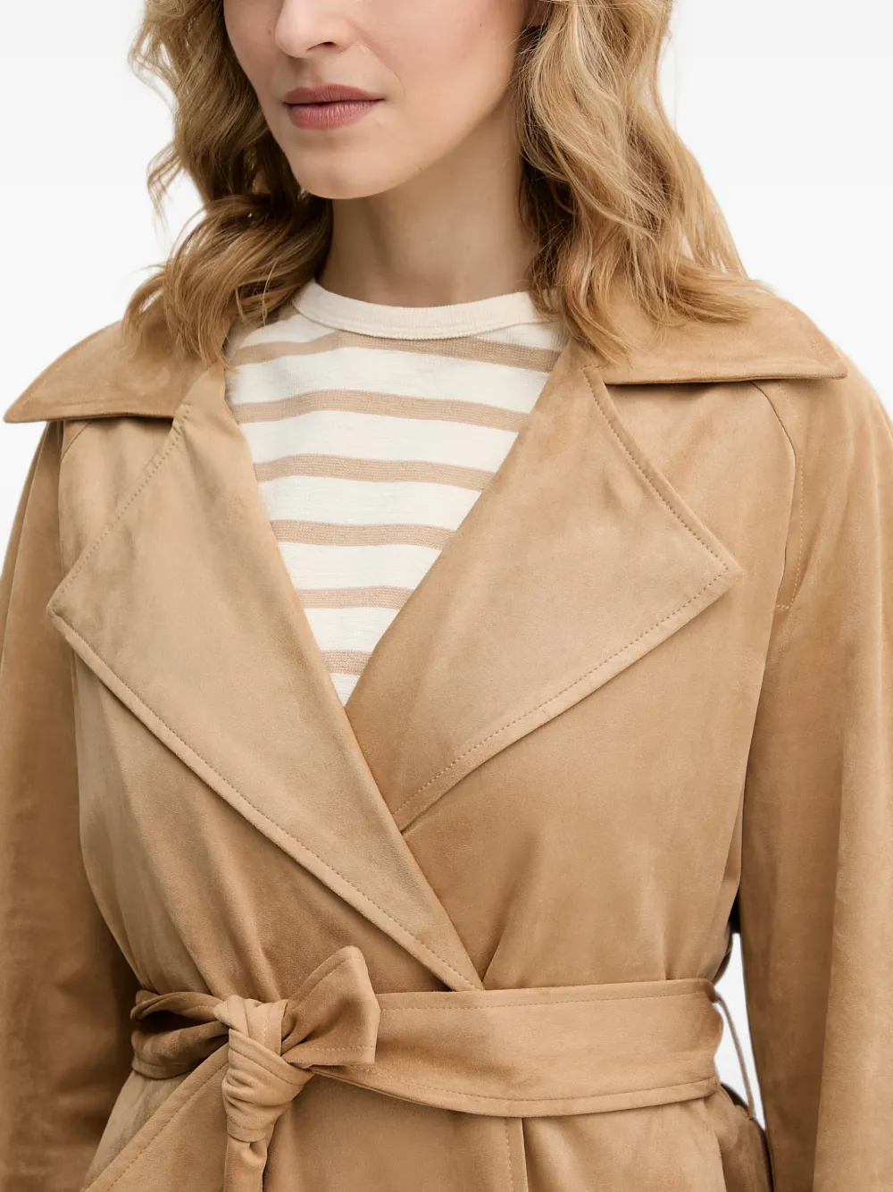 Benetton ベルテッド ダブルコート | ブラウン | FARFETCH JP