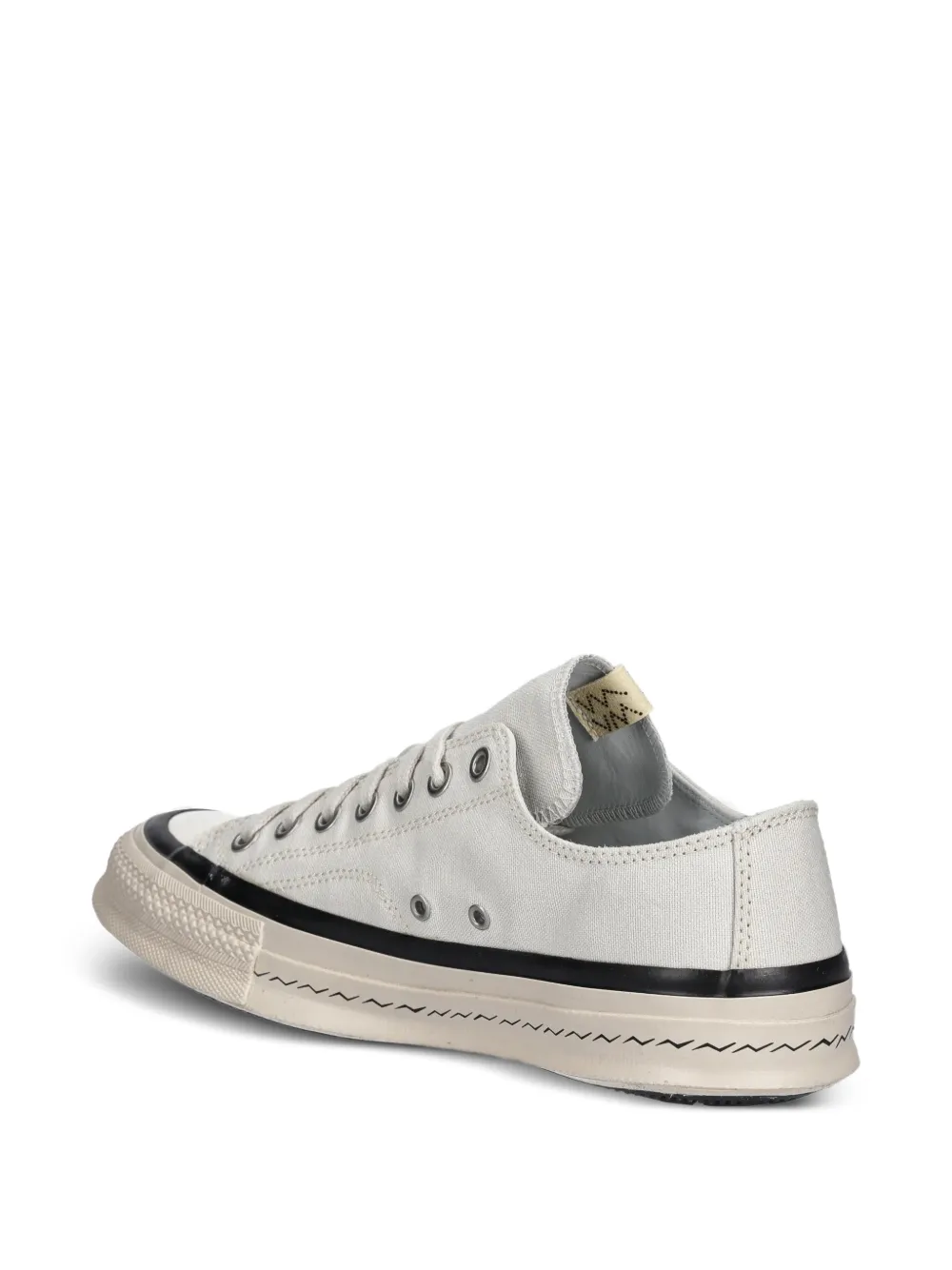 visvim logo-patch lace-up sneakers Beige