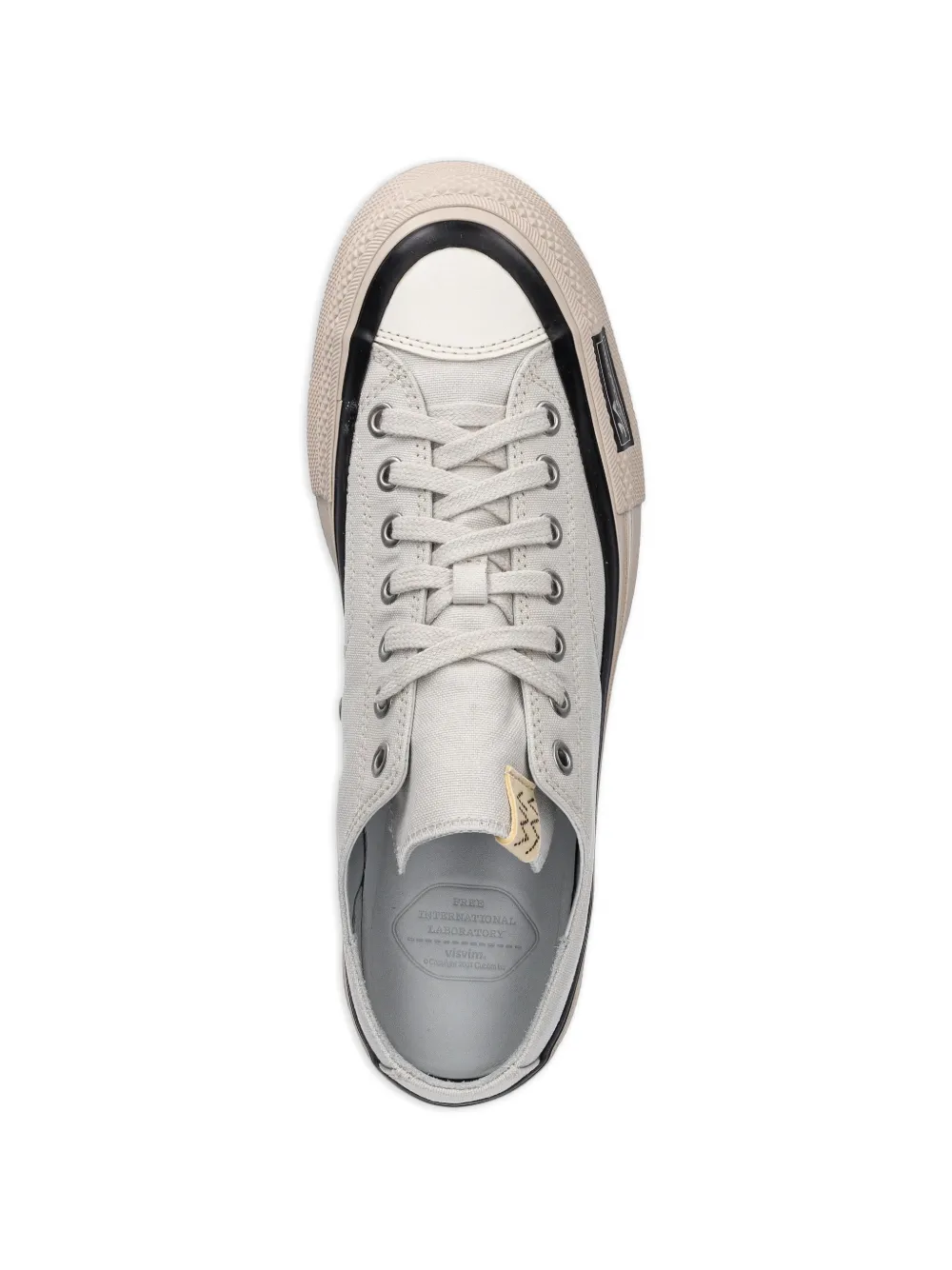 visvim logo-patch lace-up sneakers Beige