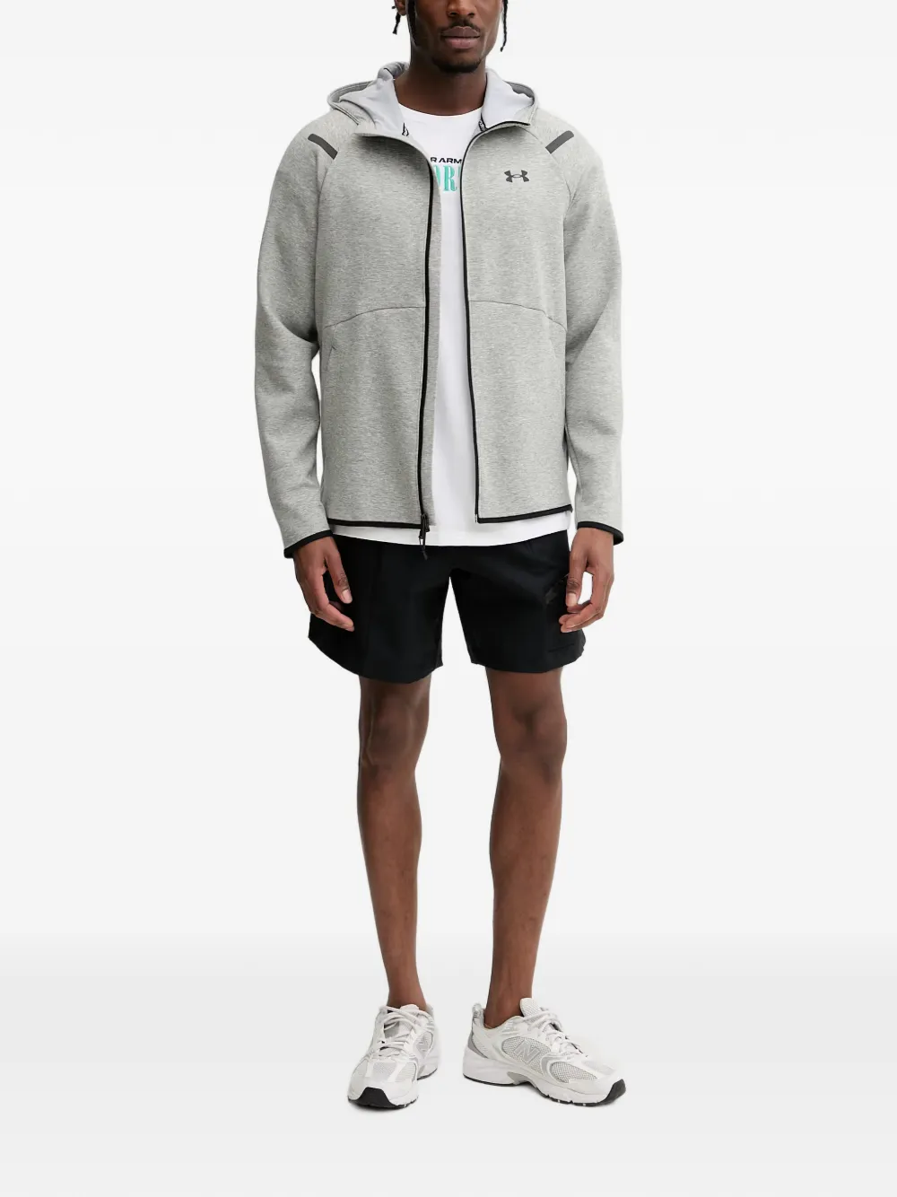 Under Armour Unstoppable hoodie met rits en logoprint Grijs