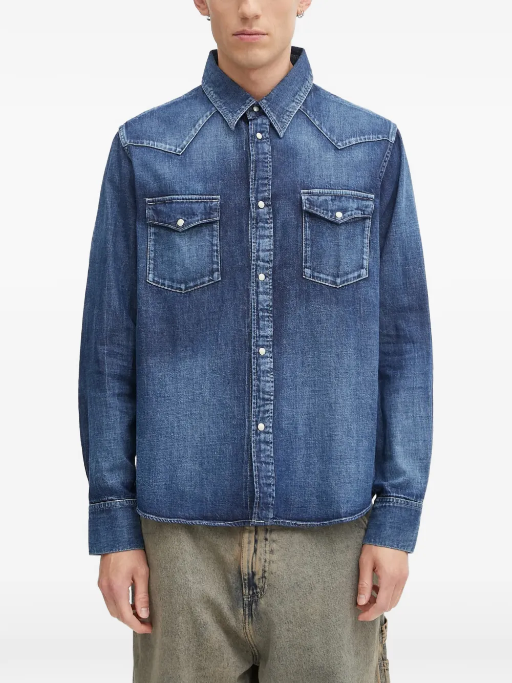 visvim western-style denim shirt - Blue