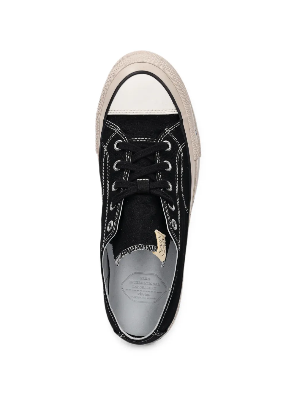 visvim logo-patch low-top sneakers Zwart