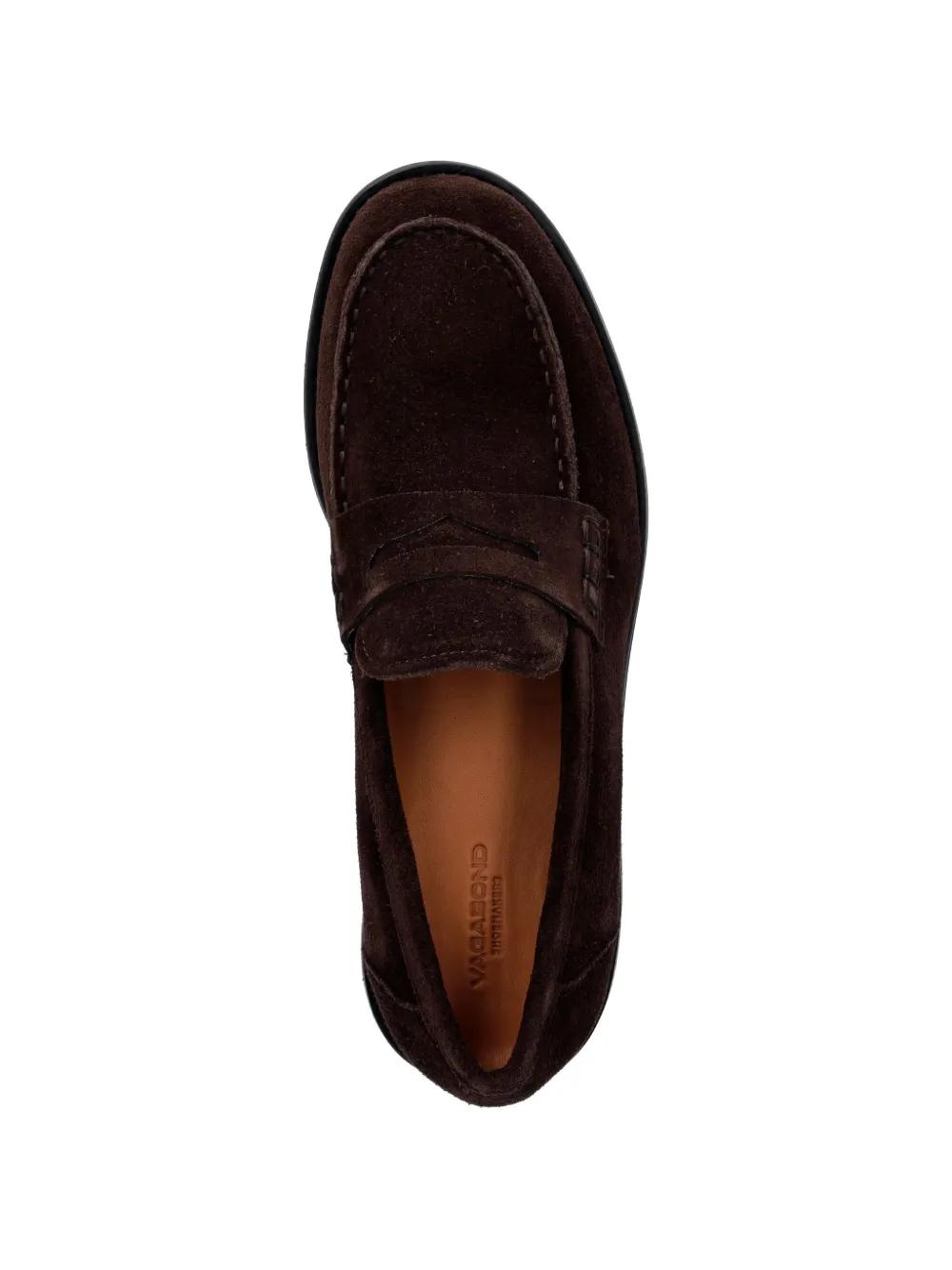 VAGABOND Linn suede penny loafers Bruin