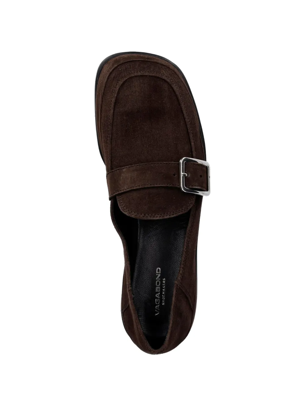 VAGABOND Sammie buckle-fastening suede loafers Bruin