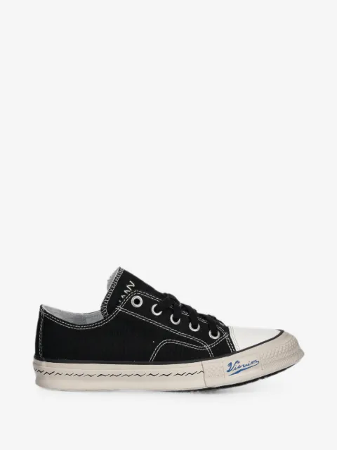 visvim 콘트라스트 스티치 로고 프린트 스니커즈