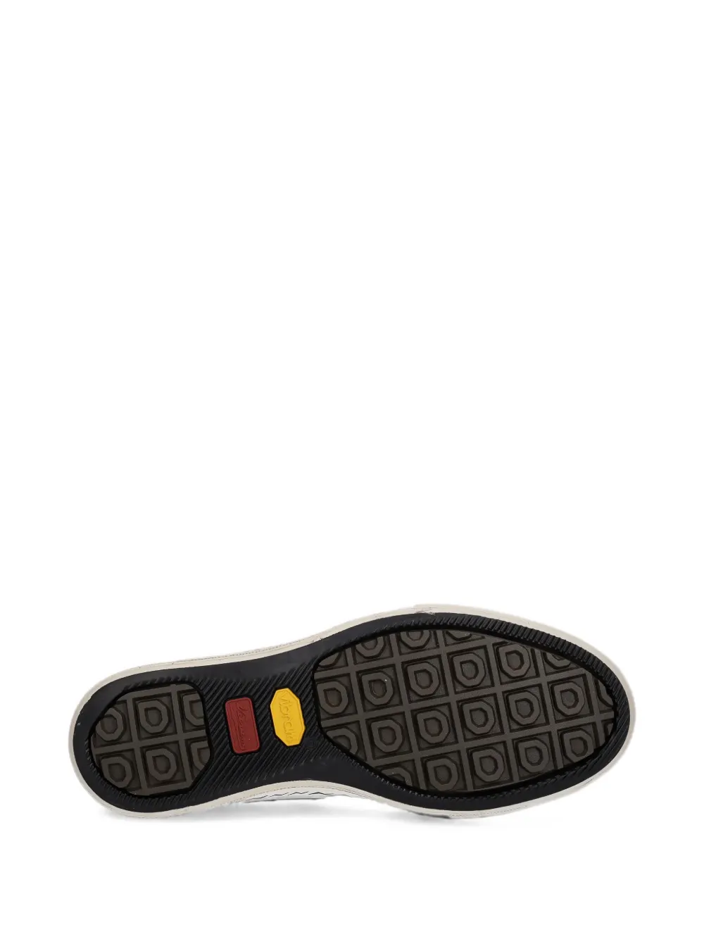 visvim Sneakers met contrasterende stiksels en logoprint Zwart