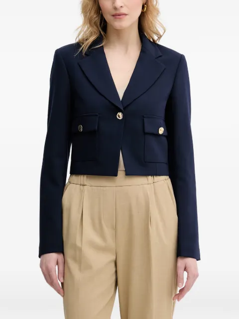 Benetton cropped notched-lapel blazer