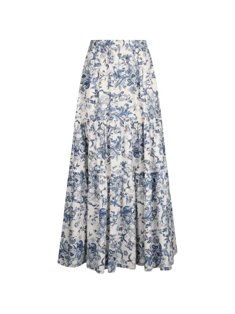 LIU JO ruffled printed maxi skirt