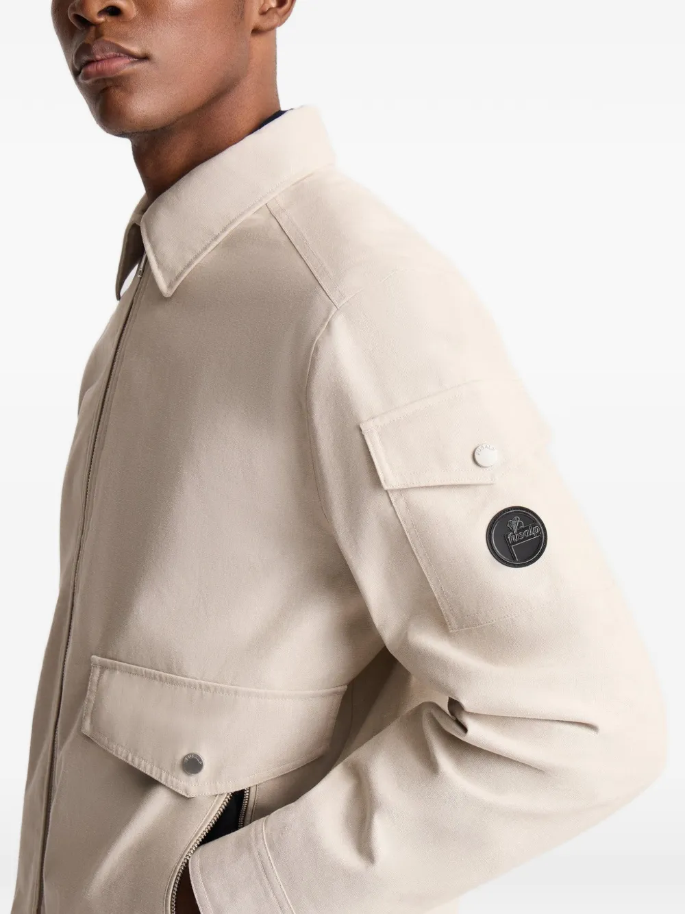 Fusalp Fralis Chambray bomberjack met opgestikte zakken Beige