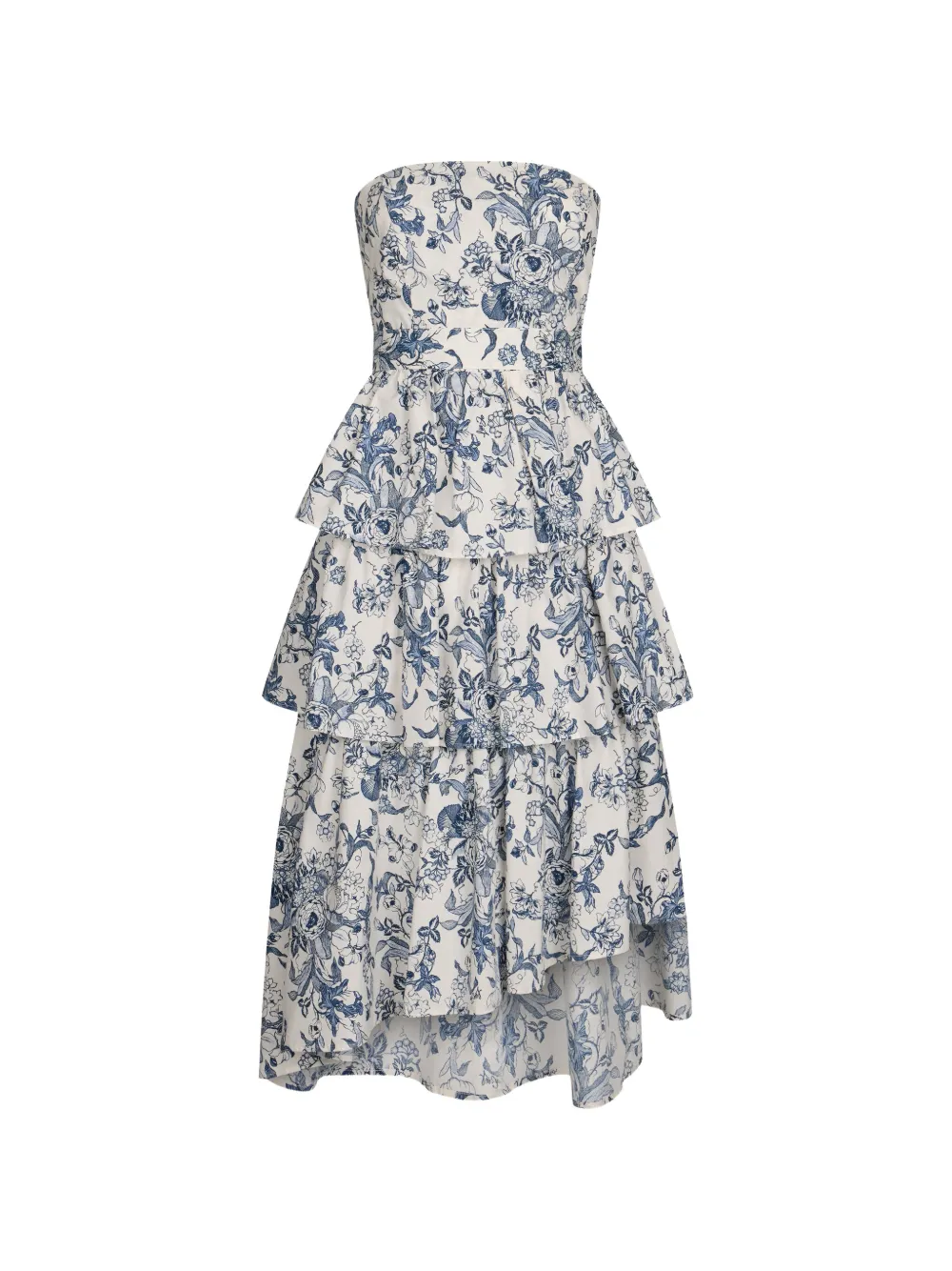 LIU JO bustier ruffled asymmetric dress - Bianco