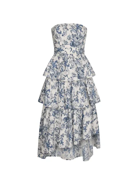 LIU JO bustier ruffled asymmetric dress