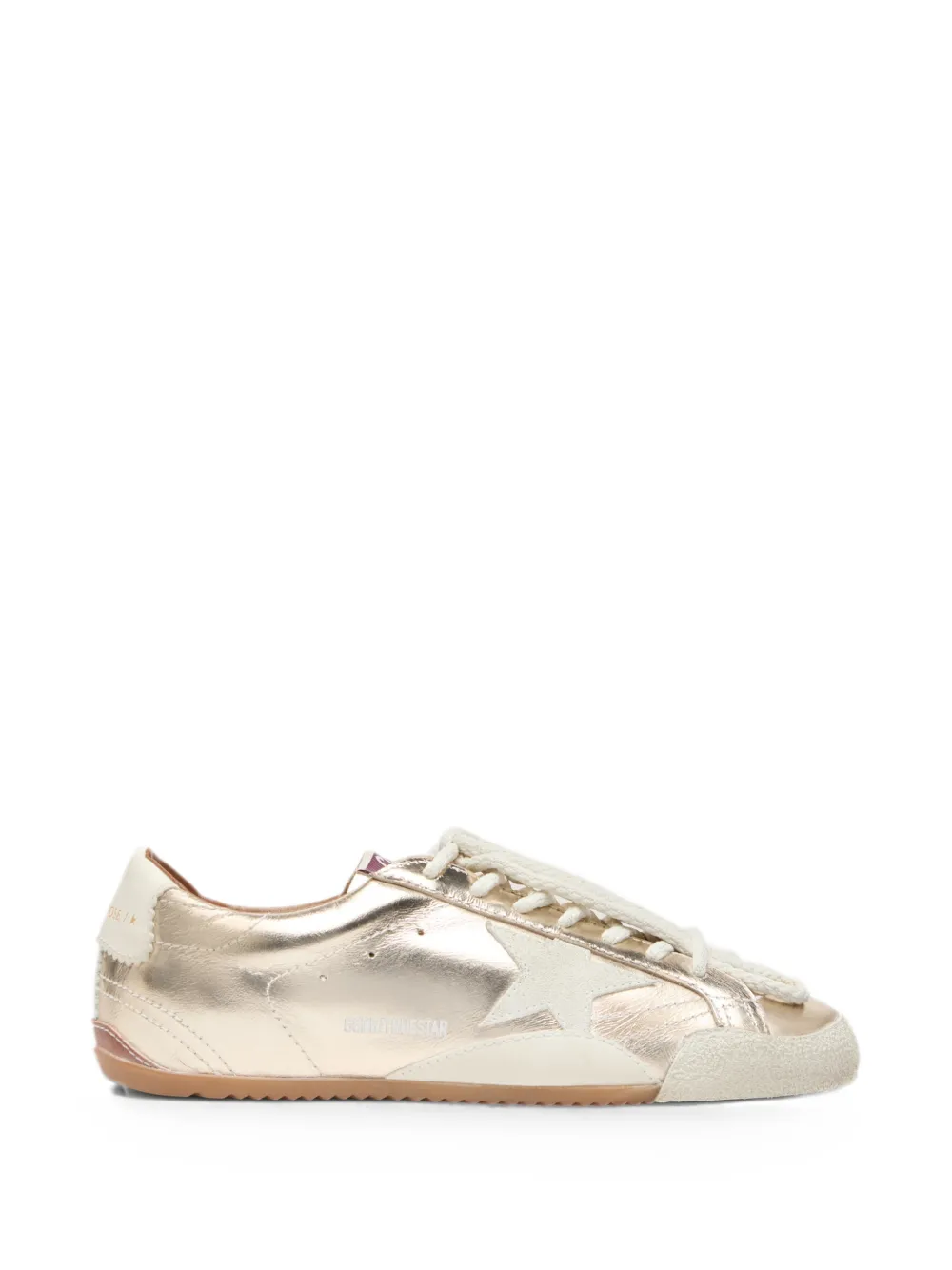 Golden Goose True Star laminated-leather upper toe and tongue suede upper leather heel sneakers