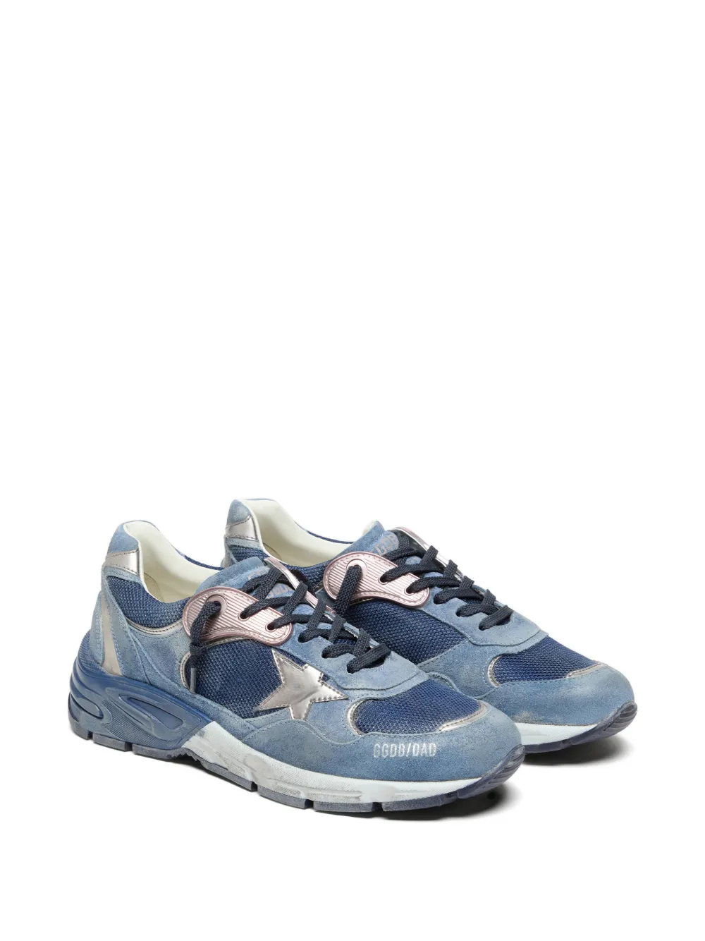 Golden Goose Dad-Star mesh en suède sneakers met sterdetail Blauw