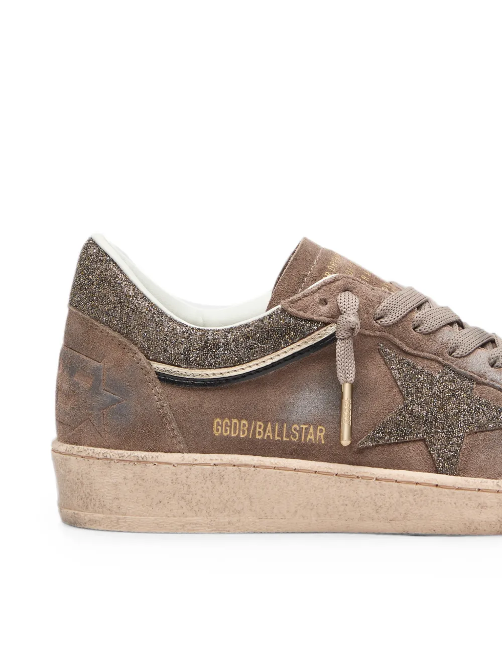 Golden Goose Ballstar sneakers met suède bovenkant en ster Bruin