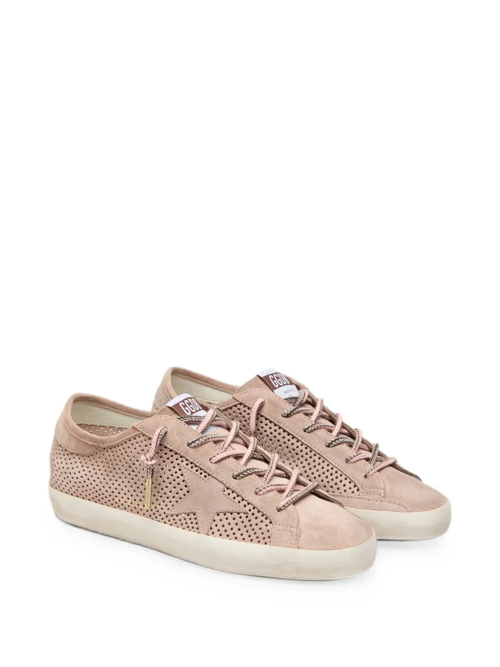 Golden Goose Super-Star LTD suède sneakers met geperforeerde details en ster Roze