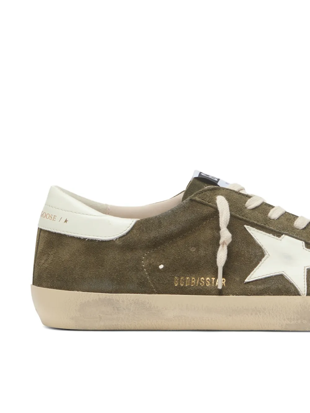 Golden Goose Super-Star suède en leren sneakers Groen